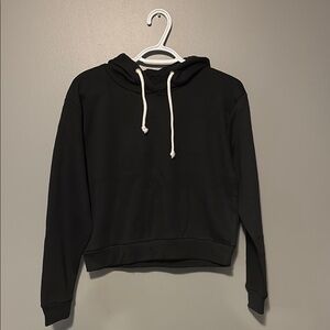 Black Hoodie with Drawstrings